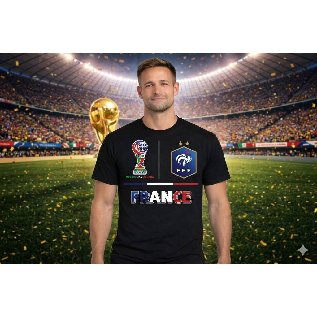 2026 เสื้อยืด FIFA World Cup KAOS BOLA PIALA DUNIA 2026/BAJU BOLA / ทีม FRANCE