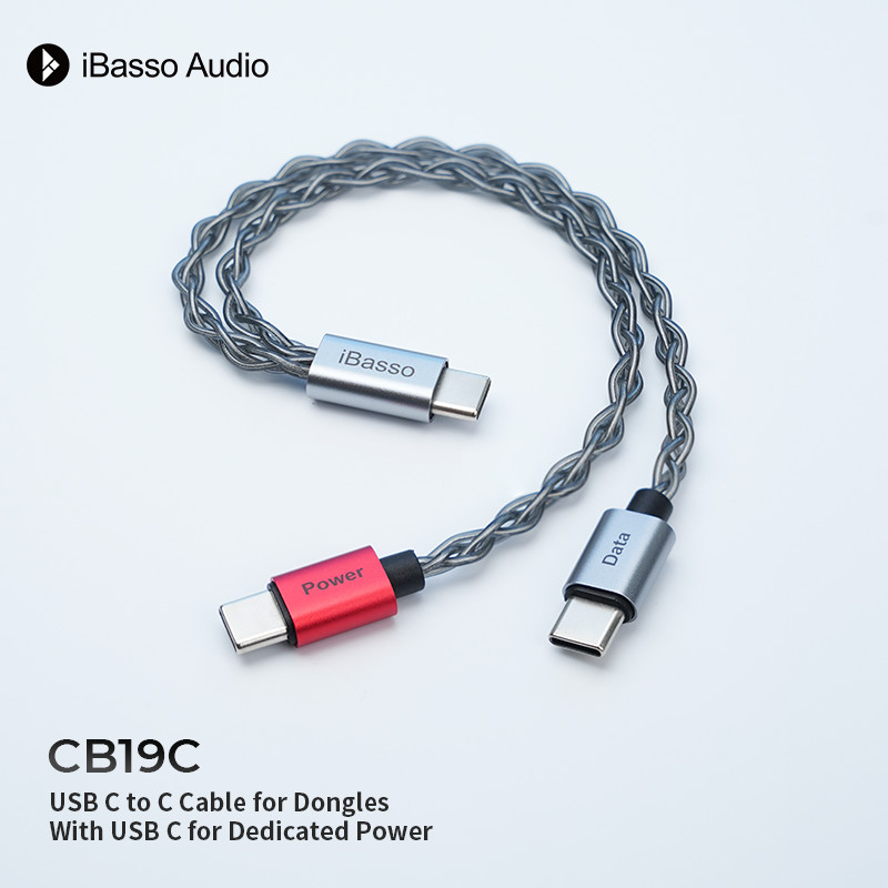 IBasso CB19C สาย USB-C Dongle แยกสายไฟ TYPE C TO C รองรับ Cayin HIBY FIIO DAC ถอดรหัส