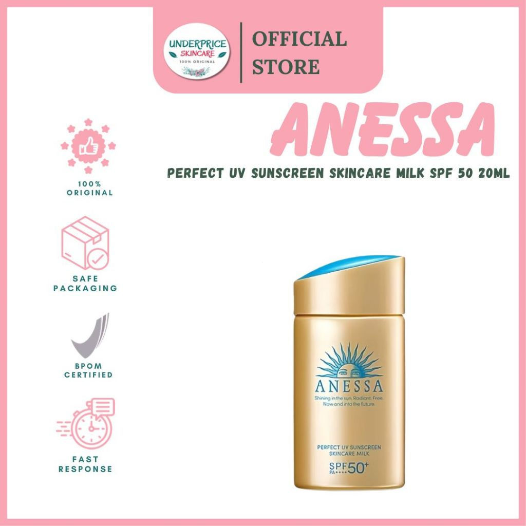 ANESSA - Perfect UV Sunscreen Care Milk SPF 50+ PA++++ 12ml 20ml 60ml - ครีมกันแดดสําหรับผิวธรรมดามั