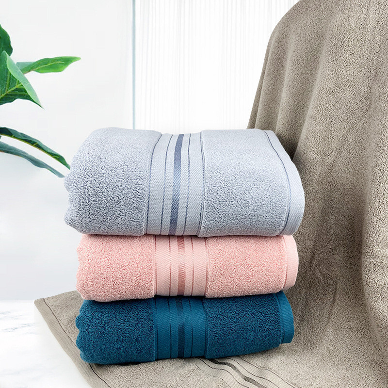 【Ready Stock】 Pure Cotton plus Size Thickening Bath Towel Business Gift Cotton Hotel Homestay Absorb