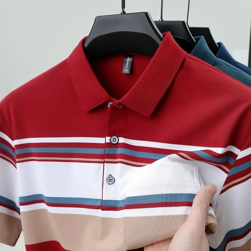 เสื้อแขนสั้นผู้ชาย สไตล์พอลูมินิมอล สำหรับฤดูร้อน สวมใส่ง่ายและคล่องตัว