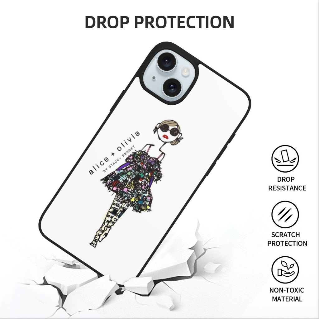 Vintage Alice + Olivia Print Case Shell เหมาะสําหรับ IPhone 16 17 Pro Max Plus Mini XR a8