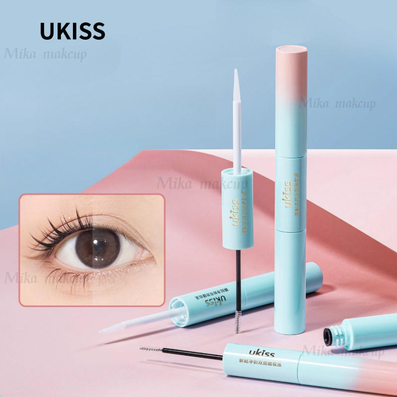 UKISS กาวติดขนตาแบบ ดับเบิ้ลเอนด์ แห้งเร็วตามธรรมชาติ น้ำยาล้างจัดแต่งทรงผม