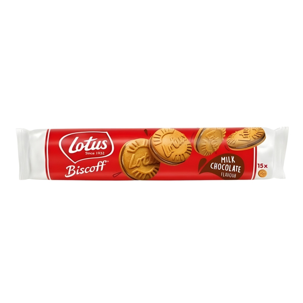 โลตัส บิสคอฟแซนวิชช็อกโกแลต(Lotus Biscoff Chocolate Sandwich Biscuits 110g.)