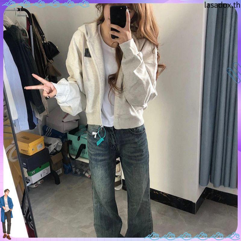 URTHE - เสื้อฮู้ด ซิปหน้า Oversize รุ่น HANDICAP LAYERED FADED ZIP-UP HOODIE