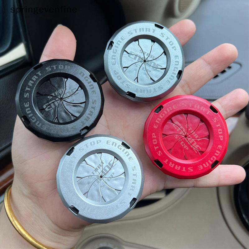 Springevenfine Rotatable Car Engine Start Stop Button Cover de Switch Protection Cap Springevenfine