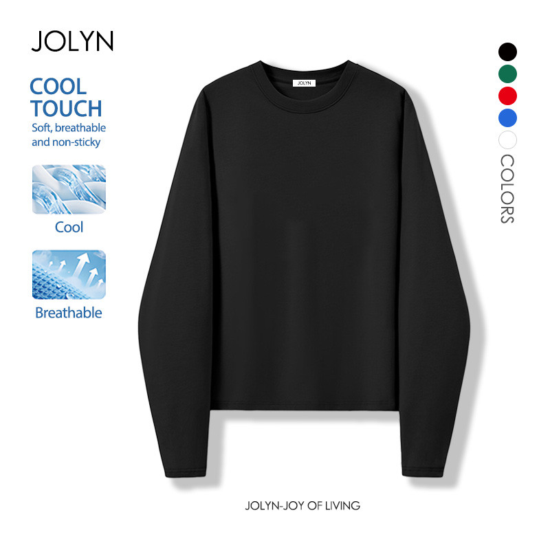 เสื้อยืดแขนยาว คอกลม ใส่สบายตลอดวัน OVERSIZE 5 สี ระบายอากาศได้ดี สไตล์แฟชั่นเกาหลี  ไซซ์ S - 3XL