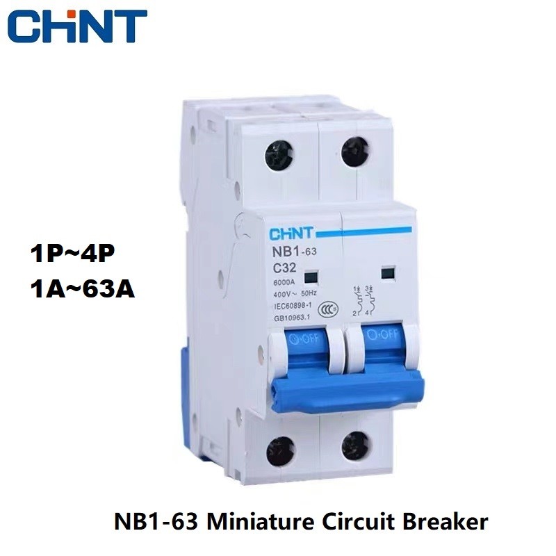 CHNT CHINT NB1-63 1P 2P 3P 4P AC 230/400V MCB Circuit Breaker DIN Rail ติดตั้ง Miniature Air Switch DZ30 DZ40 EPN DPN TPN DZ47CHNTCHNT