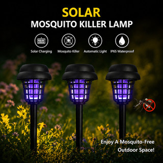 Solar Mosquito Killer Lamp, Household Mosquito Repellent Lamp, Insect-Killing Garden Outdoor Courtyard Lamp, Outdoor Waterproof Mosquito Trap