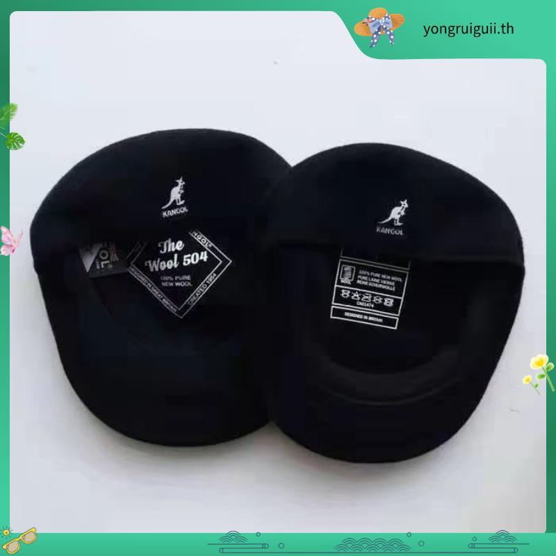 หมวกเบเร่ต์ KANGOL แบบ 504 วูล พร้อมแสตมป์เหล็ก หมวกแฟชั่นที่เข้าได้กับทุกกิจกรรม