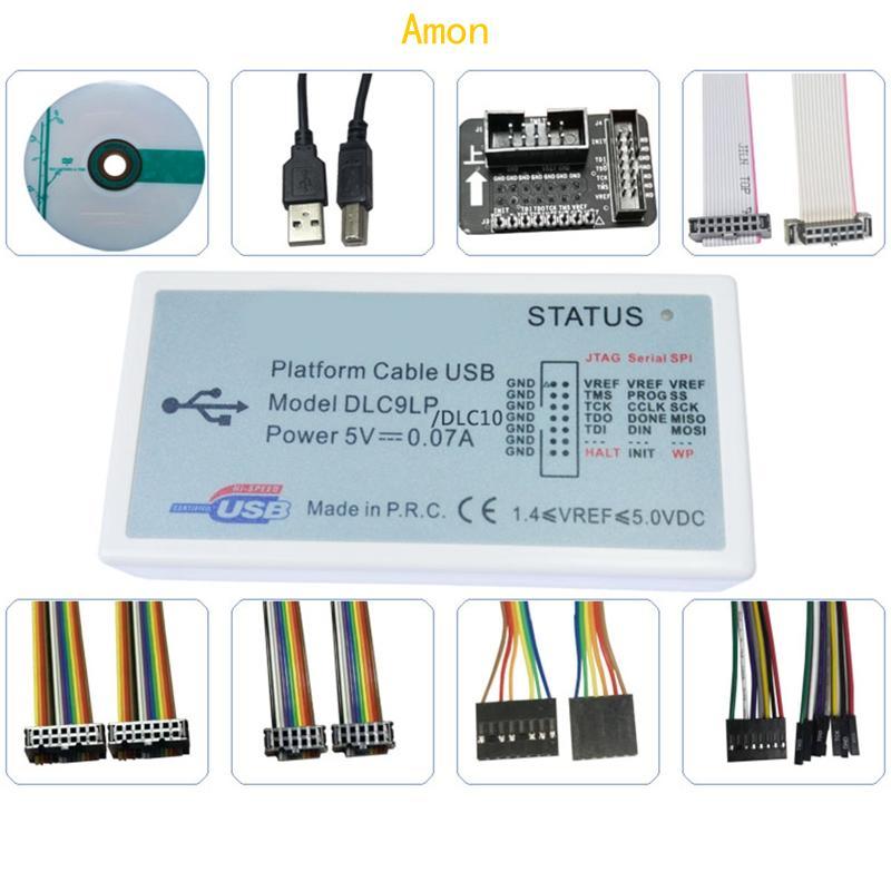 Amon DLC9 Downloader Line DLC9LP Emulator สําหรับเดิม Xilinx แพลตฟอร์มสาย Usb CY7C68013A + XC2C256 S