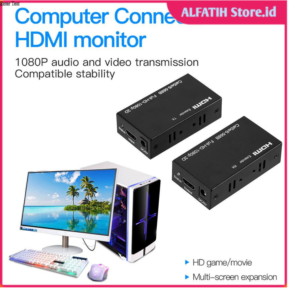 Amkle HDMI Over Ethernet Extender Cat5/6 1080P 60M - AM40 - 7RVA0IBK