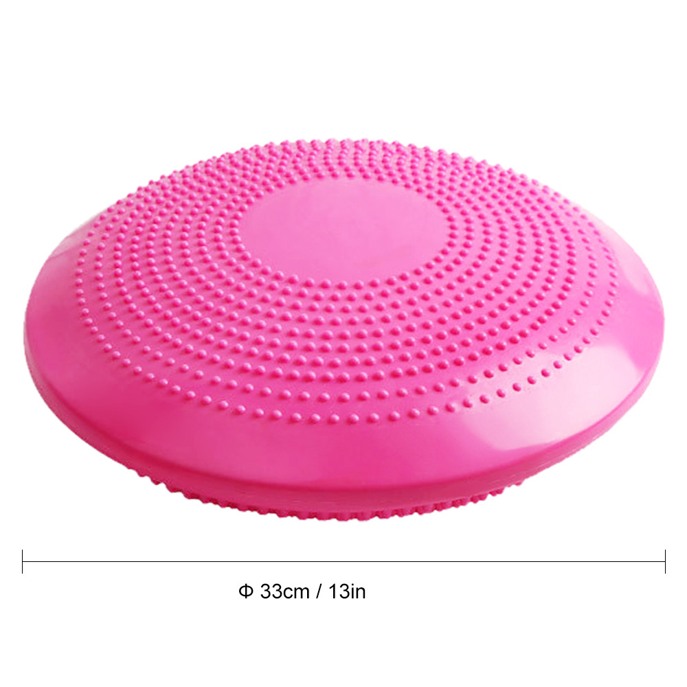 Cloudshop 33CM Yoga Balance Disc ความเสถียรพอง Wobble Cushion ฟรีปั๊มมือ