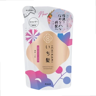 MORITOMO Official - ICHIKAMI Smoothing Shampoo 320 ml / แชมพูถุงเติม ทำความสะอาดเส้นผม หนังศีรษะ ผมนุ่มลื่น กลิ่นซากุระ