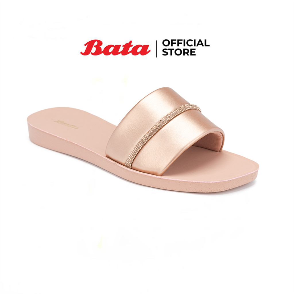 Bata บาจา รองเท้าแตะแฟชั่น แบบสวม สำหรับผู้หญิง รุ่น OLIVIA สีดำ 5316372 สีโรสโกลด์ 5318372