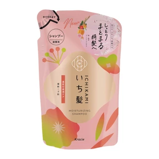 MORITOMO Official - ICHIKAMI Moisturizing Shampoo 320 ml / แชมพู ถุงเติม ทำความสะอาดเส้นผมหนังศีรษะ หอมแอปปริคอต+ซากุระ