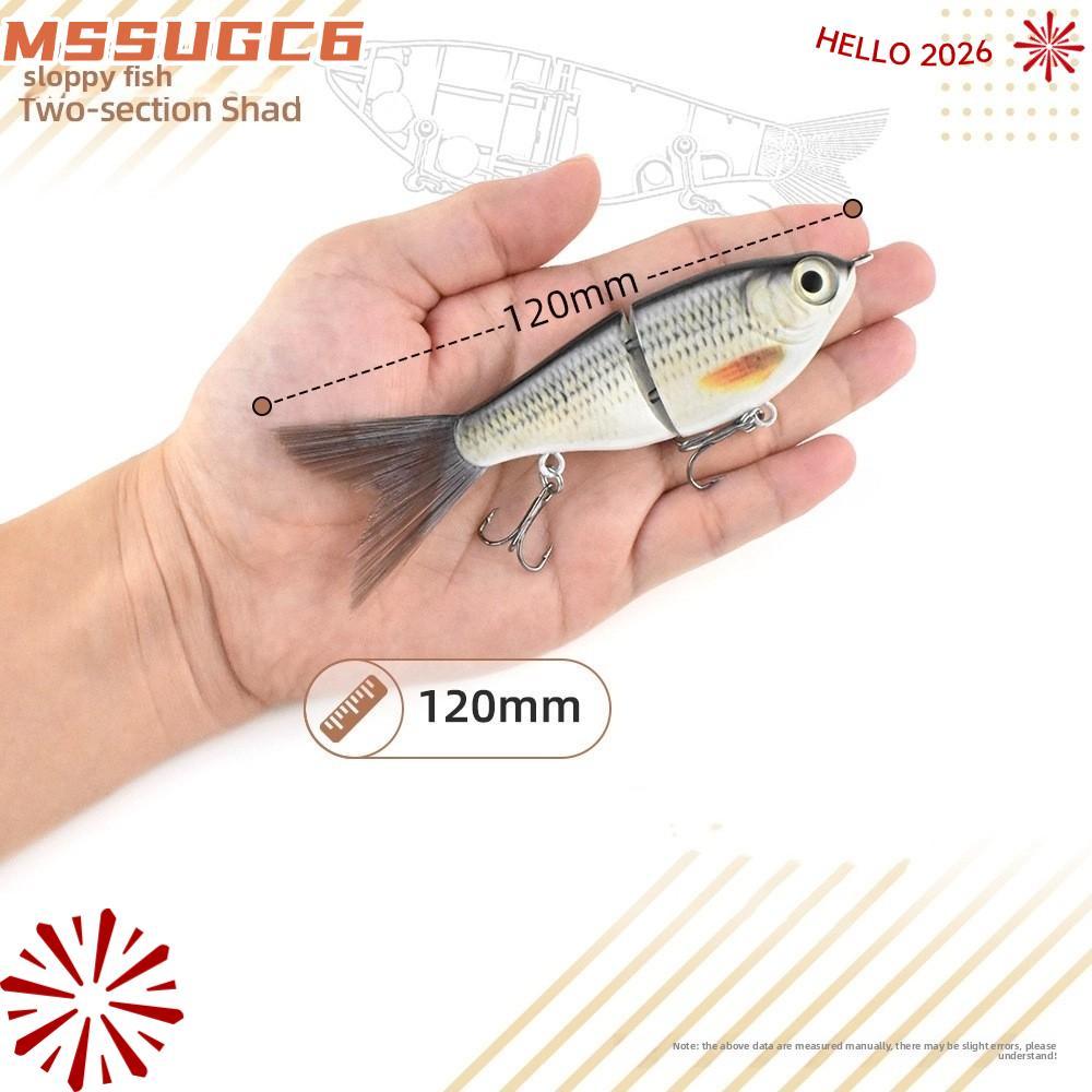 IMSSUG Bass Lure, Joint Design Hard Baits Trout Wobbler, การออกแบบที่สมจริง Glide Action Style Wobbl