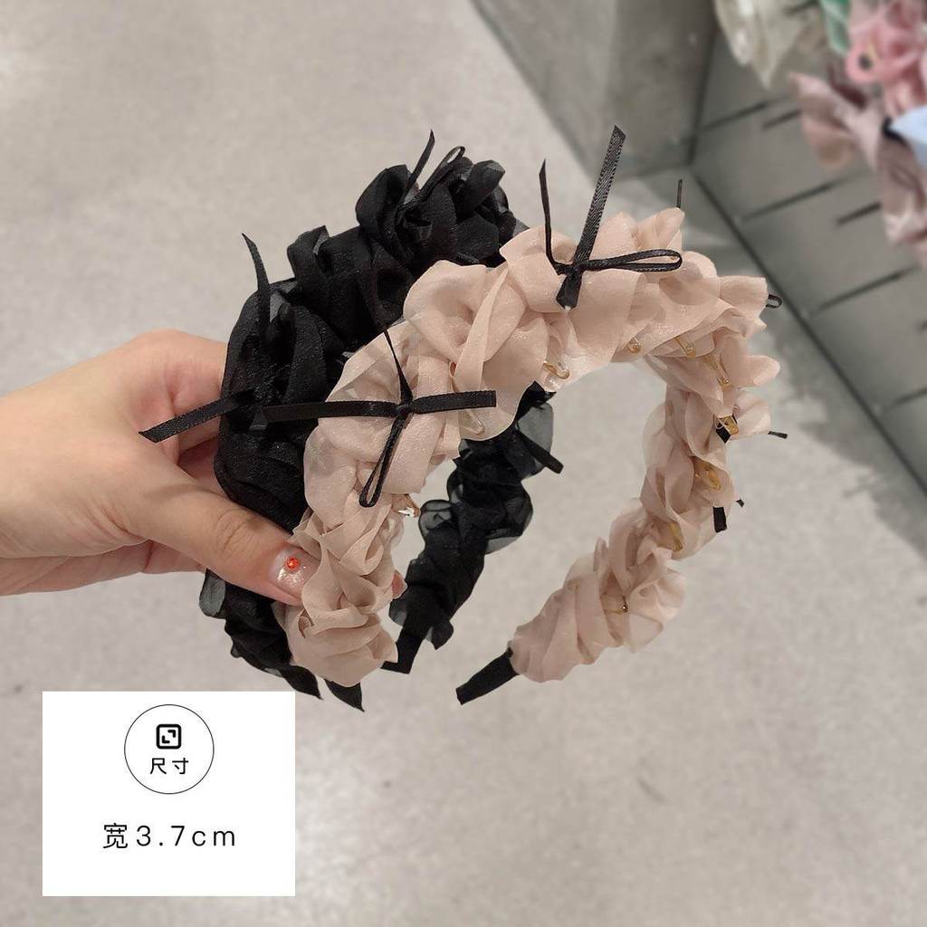 ที่คาดผมสไตล์เกาหลี Super Fairy Gauze แบบโบว์จีบ สวยงามและเหมาะกับทุกวัน