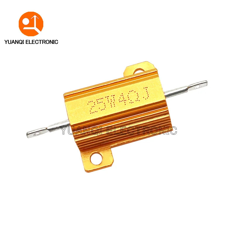 1PCS 10W 25W อลูมิเนียมโลหะกรณี Wirewound Resistor 0.01 - 30K 0.1R 0.25R 1R 2R 3R 4R 5R 6R 8R 10R 10