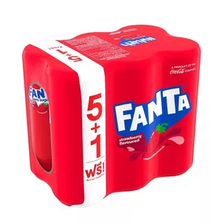[สินค้าส่งด่วน] แฟนต้าน้ำแดงกระป๋อง 325มล.X6 FANTA STRAWBERRY 325 ML.X6