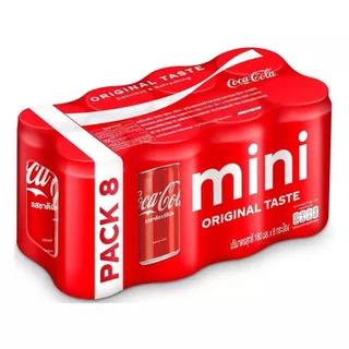 [สินค้าส่งด่วน] โค้ก มินิ ออริจินัล 180มล.X8 กระป๋อง COKE MINI CAN ORIGINAL 180 ML. PACK 8