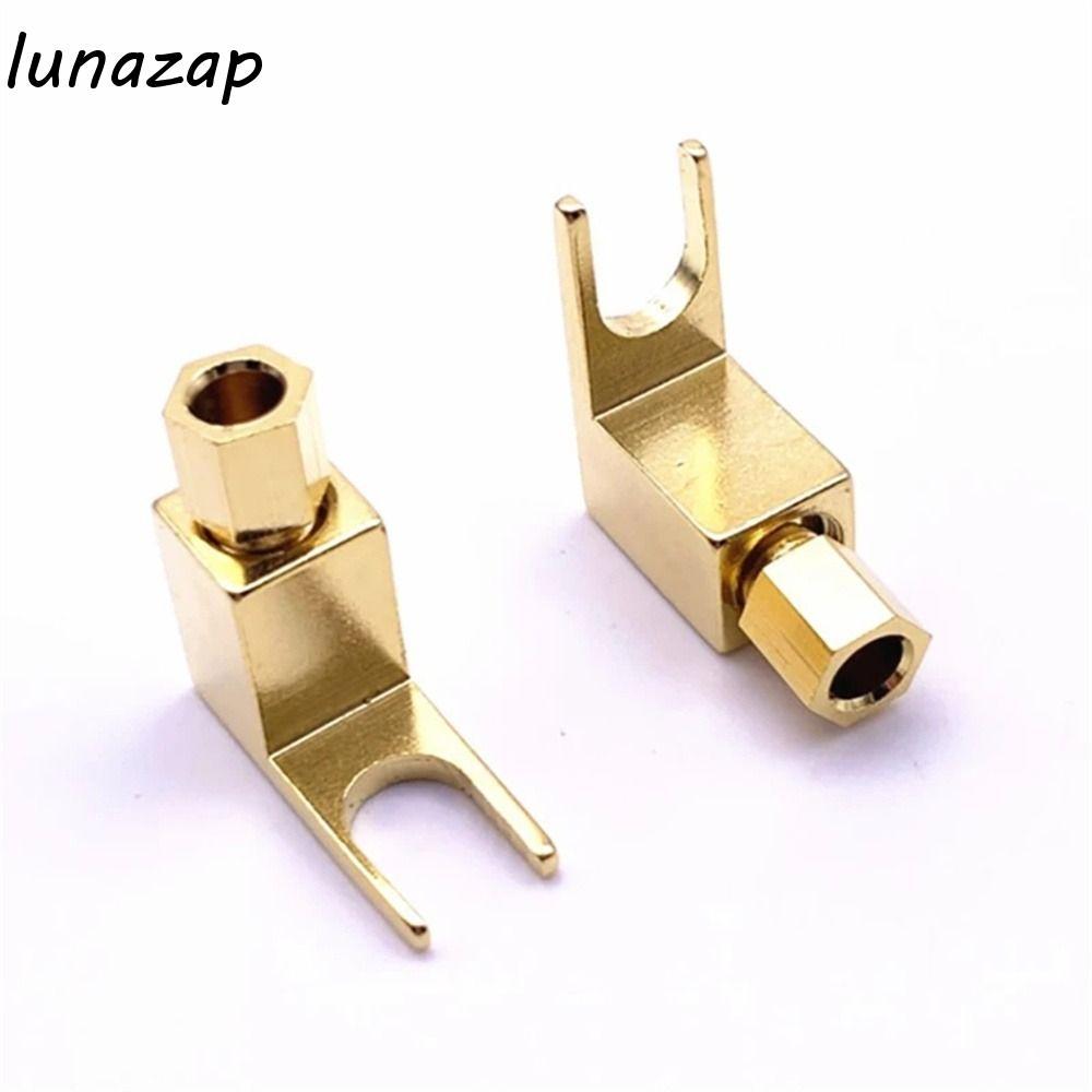 LUNAZAP U Spade Connector Cable Connector โลหะ Banana Socket 1 PC ปลั๊กอะแดปเตอร์ทนทาน Spade Plug
