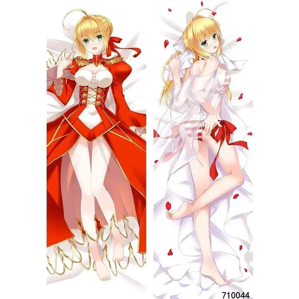 อะนิเมะDakimakuraปลอกหมอนFate Grand Order FGO Saber Nero Saber Lily Hug Body Cushion Cover Otakuคอสเ