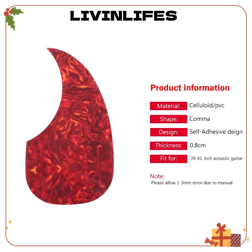 ILIVINLIFE ปิ๊กการ์ดกีตาร์ Comma Shape Top Quality Pick Guard