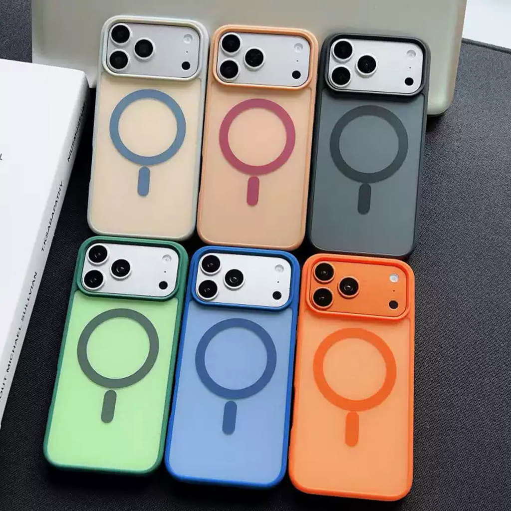 Magnetic Case, กรณีอะคริลิคFrosted ป้องกันการตก นสำหรับกรณีแม่เหล็กใช้ สำหรับ iPhone 17 11 12 13 14 15 16 ProMax 16plus