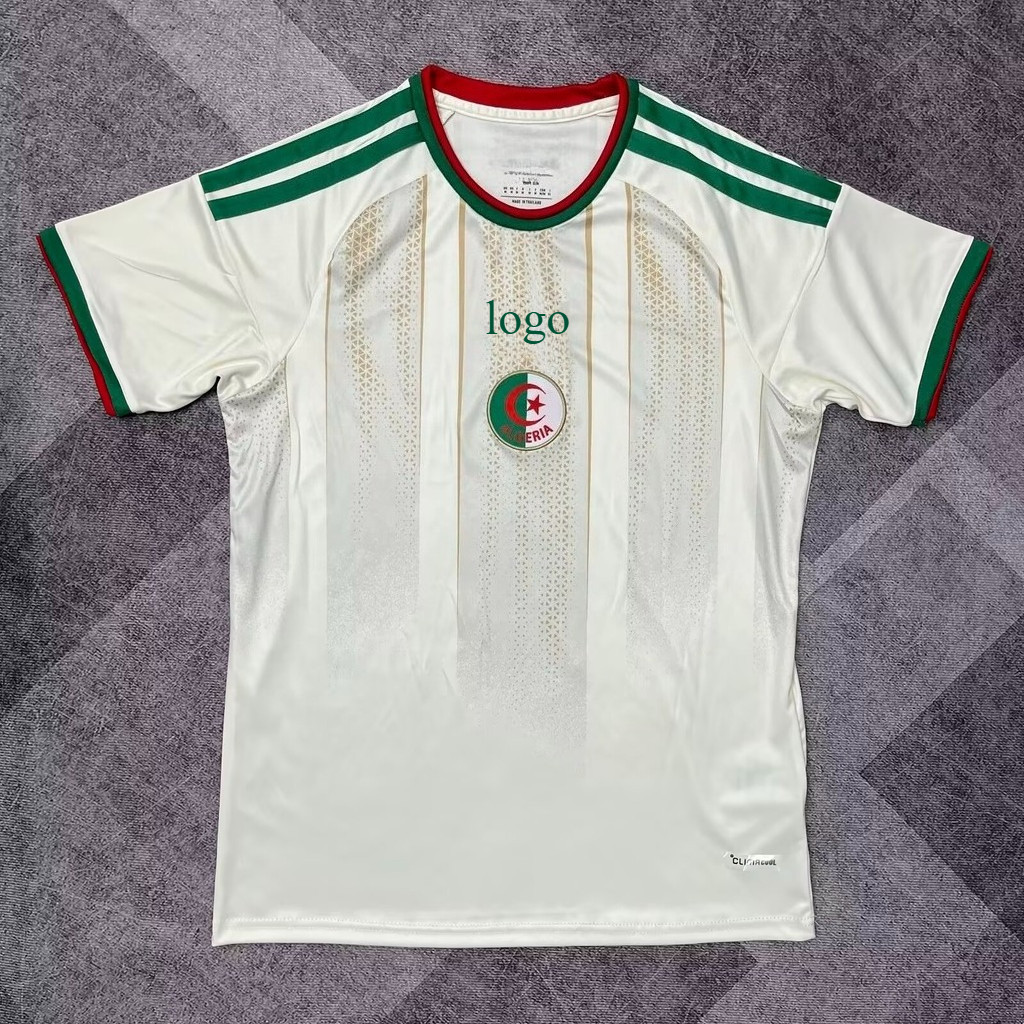 2026-27 Algeria Home Jersey พัดลมรุ่นที่กําหนดเองชื่อจํานวน Patch AAA + S-4XL คุณภาพพรีเมี่ยม Breath
