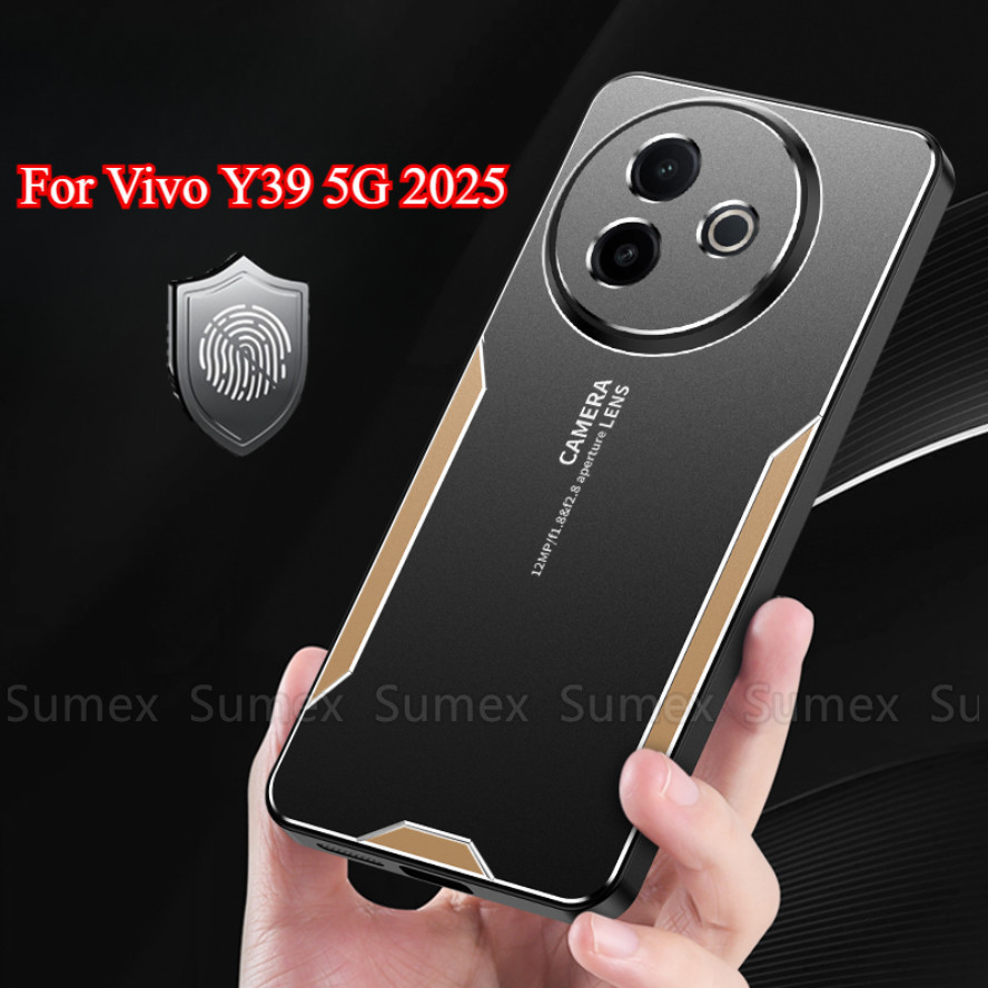 Matte Metal Hard เคสโทรศัพท์สําหรับ Vivo Y39 5G 2025 เลนส์กล้องเคสป้องกันกันกระแทกฝาหลัง Vevo Y 39 3