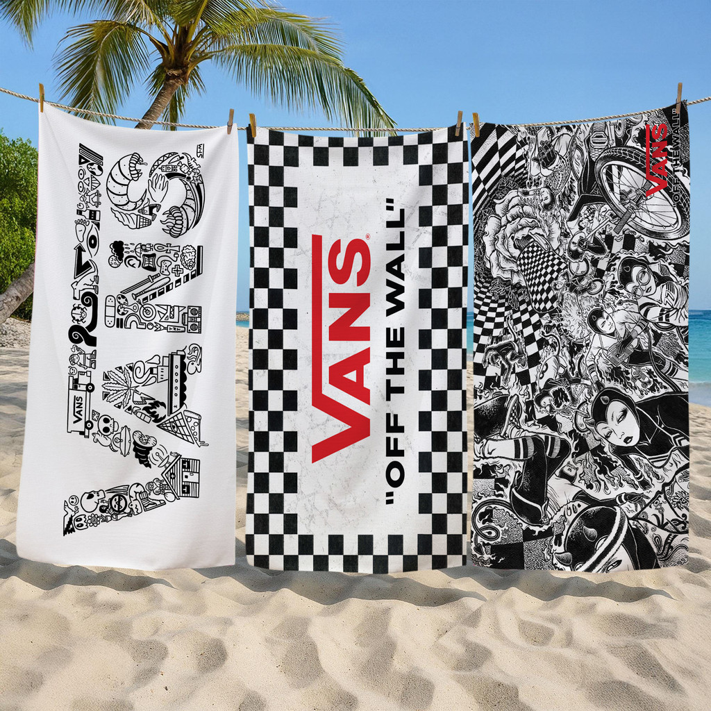 Art Vans Shoes Logo Waffle Bath Towel, Beach Pool Shower Towel,Birthday Anniversary