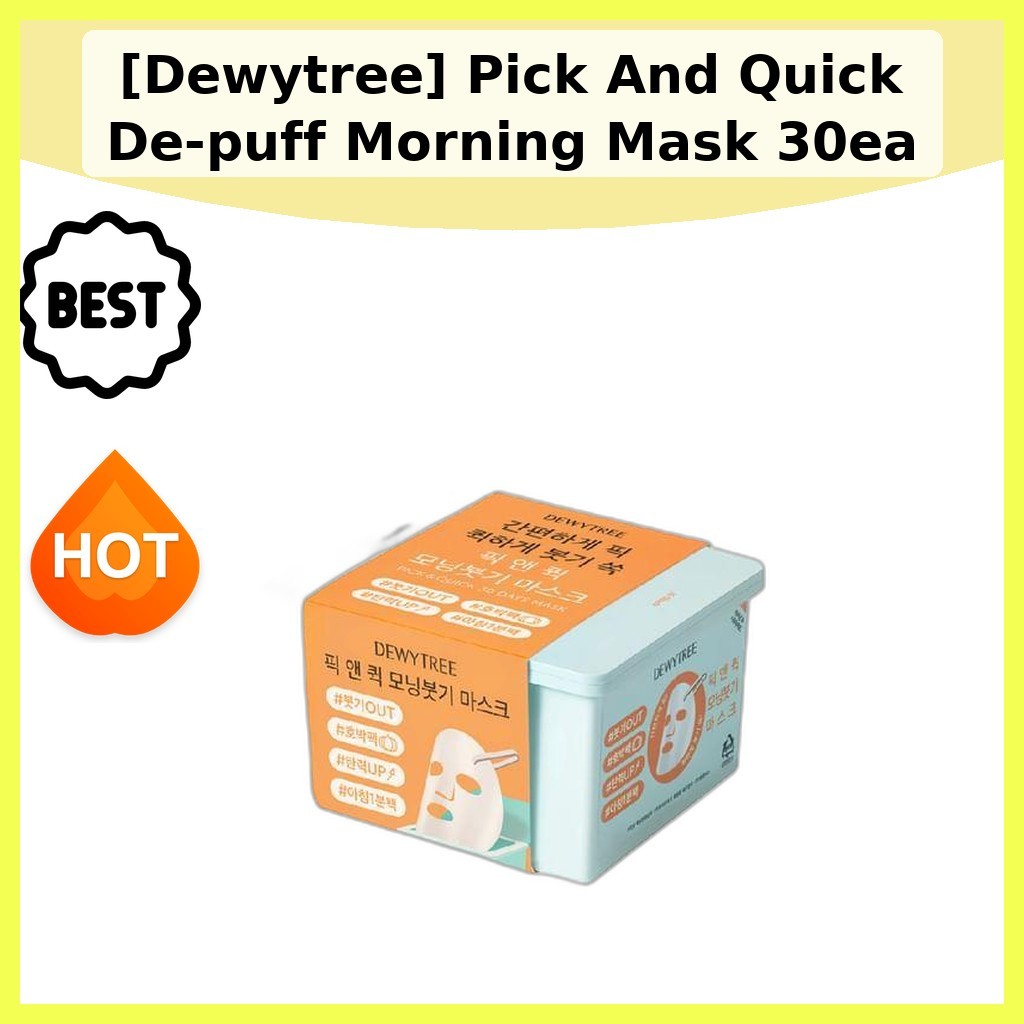 [Dewytree] Pick And Quick De-puff Morning Mask 30ea / De-puff Mask เกาหลี / Quick Morning Routine โด