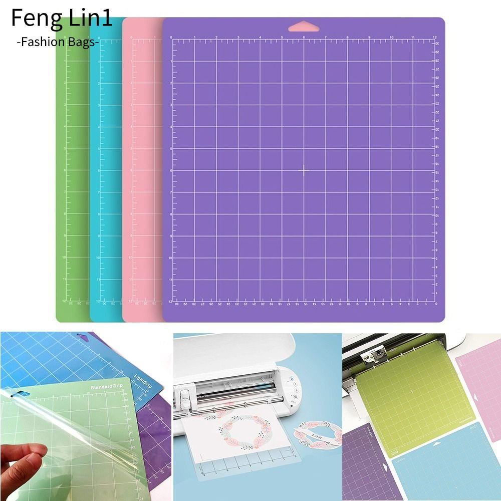 แผ่นรองตัด FLIN, แผ่นรองตัด PVC กาว, สต็อกการ์ดหนาแบบพกพาลื่น Cameo Silhouette Cricut Mat สําหรับงาน