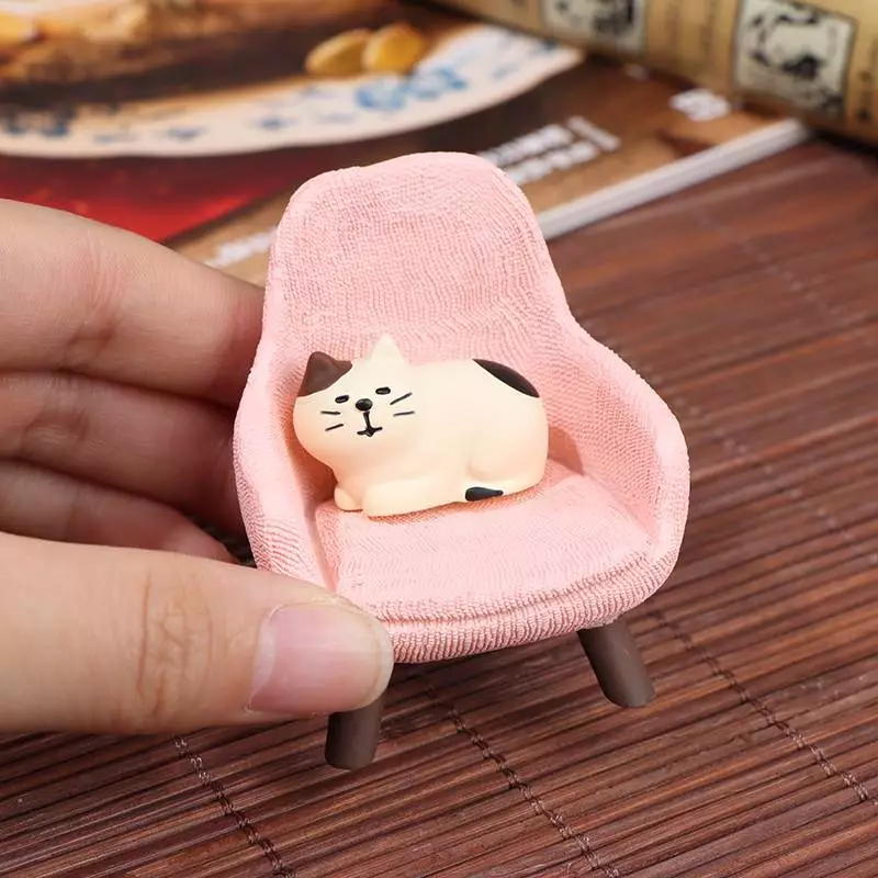 เก้าอี้สตูลโซฟาขนาดเล็กของเล่นจำลองสำหรับตกแต่งบ้านตุ๊กตา thumbnail 5