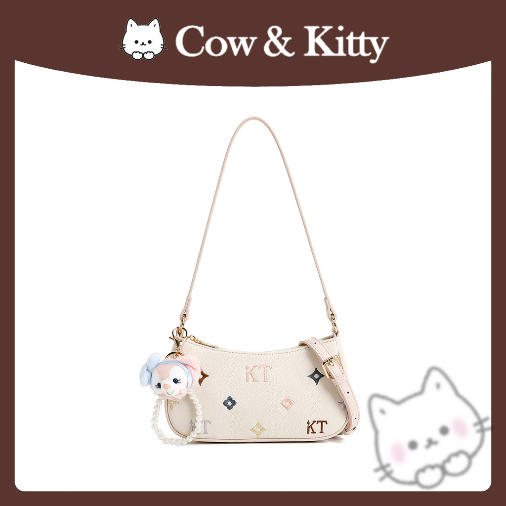 CowKitty/แฟชั่นอินเทรนด์แฟชั่นกระเป๋าบาแกตต์กระเป๋าสไตล์ใหม่หญิงAll-Match One-Shoulder Messengerกระเป๋า8062 ทาสี