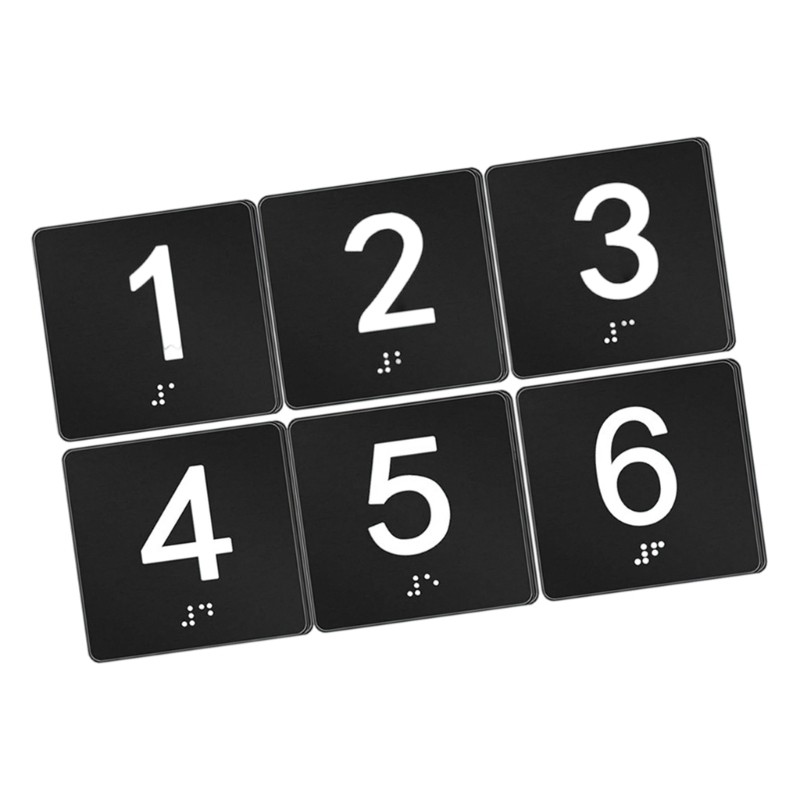 AMOOND 6 ชิ้น Exam Room Numbers Exam Room Signs 1-6 ป้ายระบุตัวเลข 1-6