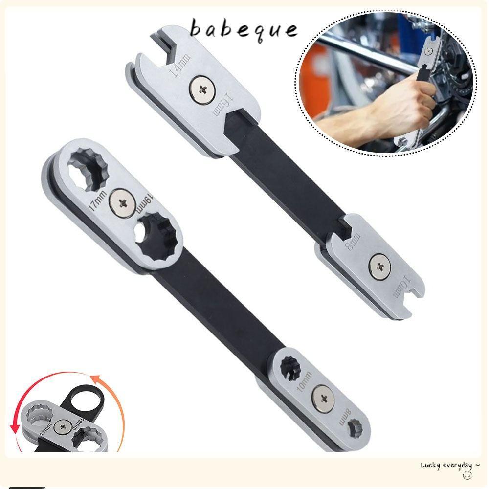 ประแจรวม BABEQUE แบบใช้คู่ 360° ประแจหมุน,ประแจด่วนซ่อมการติดตั้ง 8ใน1 ทนทานสําหรับซ่อมรถยนต์รถจักรยานยนต์