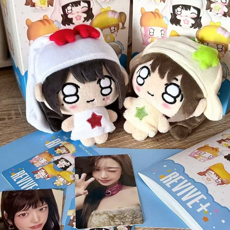IIVE REVIVE + อัลบั้มตุ๊กตาตุ๊กตา 10 ซม.Wonyoung Yujin น่ารัก Chibi Plushie Kpop Star ตุ๊กตาของเล่นพวงกุญแจกระเป๋าจี้ของขวัญสะสมสําหรับแฟนๆ