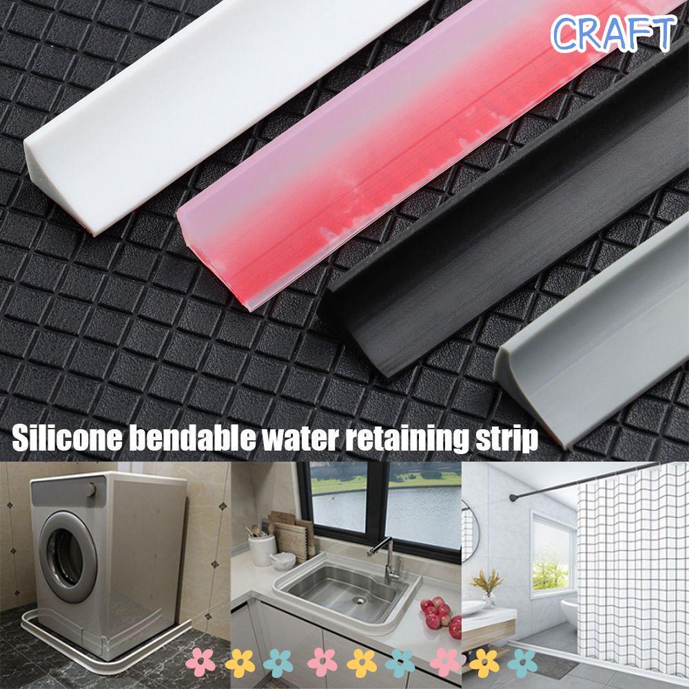 CRAFT Water Stopper Shower Dam Barrier ซิลิโคนกันลื่นน้ําท่วม Barrier อุปกรณ์ห้องน้ําประตูด้านล่างแถบปิดผนึก