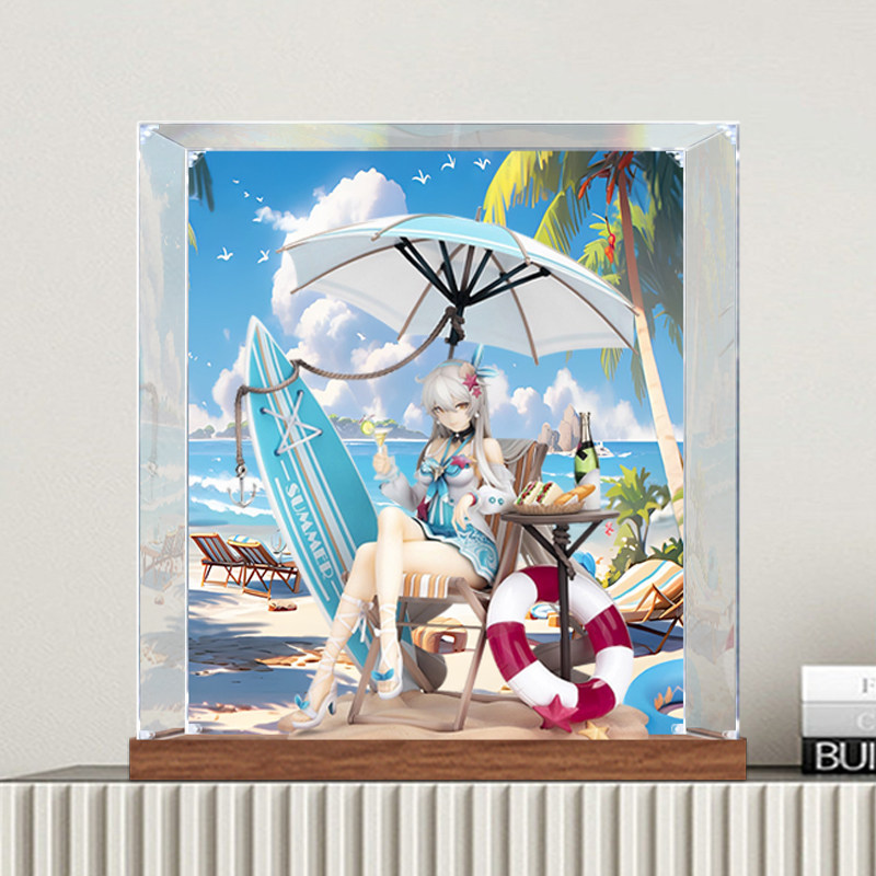 [กล่องแสดงโปร่งใส] กล่องแสดงอะคริลิคเหมาะสําหรับยุบ 3 Kiana ทนายความของ Sky Elf of the Spring Figure