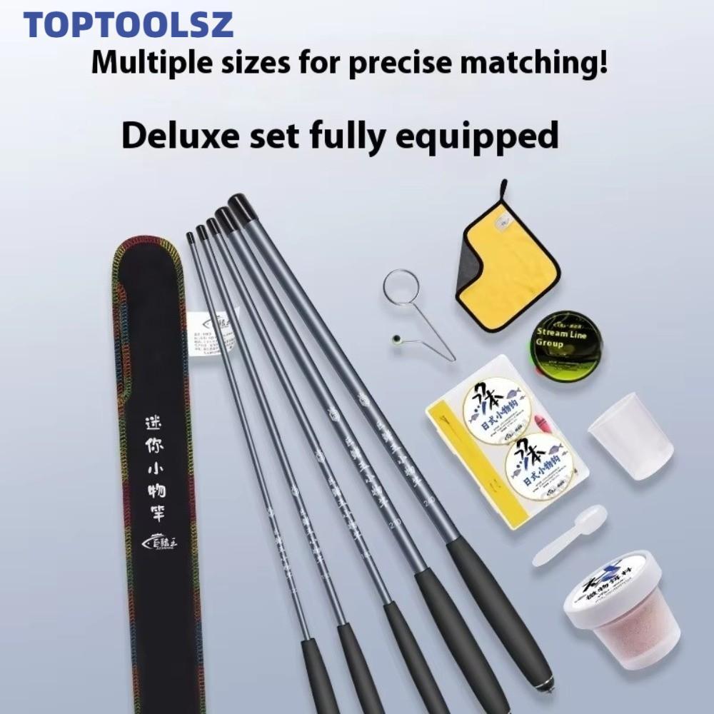 TOPTOOLS คันเบ็ด, คันเบ็ดแสงอัลตร้ามือถือแสงอัลตร้า, ชุดคันเบ็ดส่วนสั้น Stream Rod Ultra-Fine Ultra-
