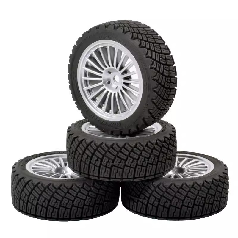 RS 1/10 RC Racing รถยาง Rally บนแผนที่ Tyre ล้อพลาสติกสําหรับ Tamiya TT01 TT02 XV01 TA06 PTG2 HPI KY