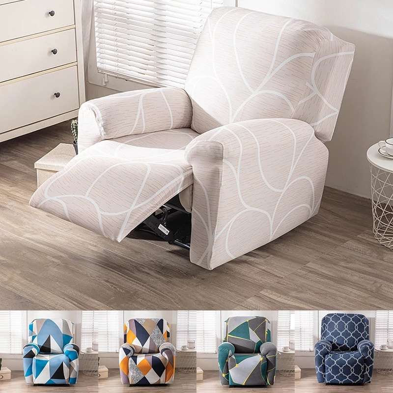 4 ชิ้น/เซ็ต Recliner โซฟายืดหยุ่นเก้าอี้อุ่น Lazy Boy Relax Slipcover