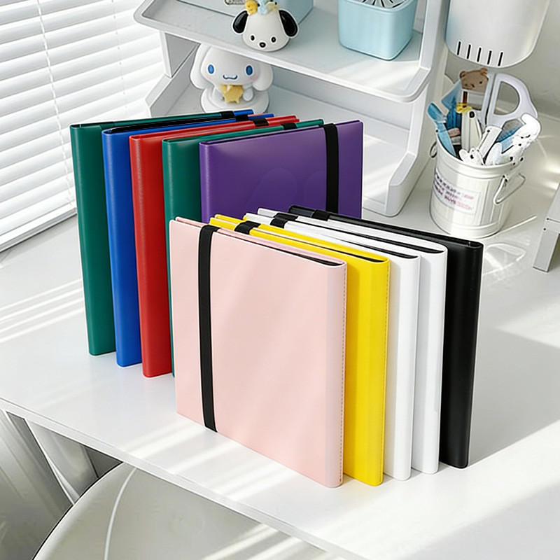 แฟ้มใส่การ์ด 4,9,12 ช่อง คาดดำ มี 14สี :)พร้อมส่งTH :)