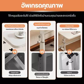 โต๊ะปรับระดับสูงได้ โต๊ะทํางาน โต๊ะคอม โต๊ะหนังสือ สีขาวเรียบง่าย แข็งแรงทนทาน สำหรับทำงานที่บ้าน