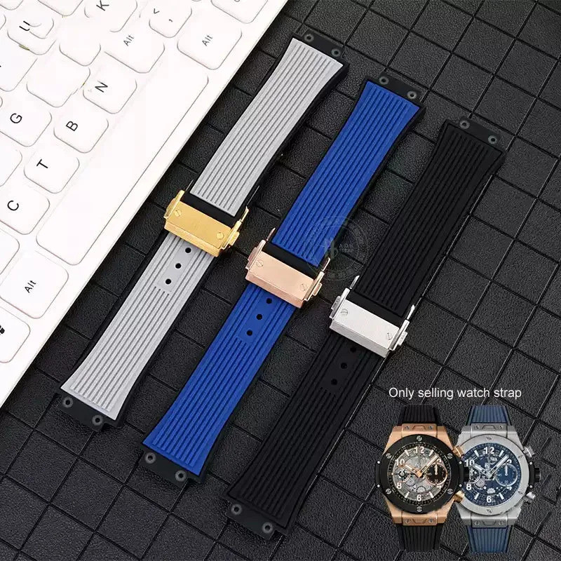 Silicone watch strap is suitable for HUBLOT Hengbao Yubo Big Bang Classic Fusion Yubo convex mouth s