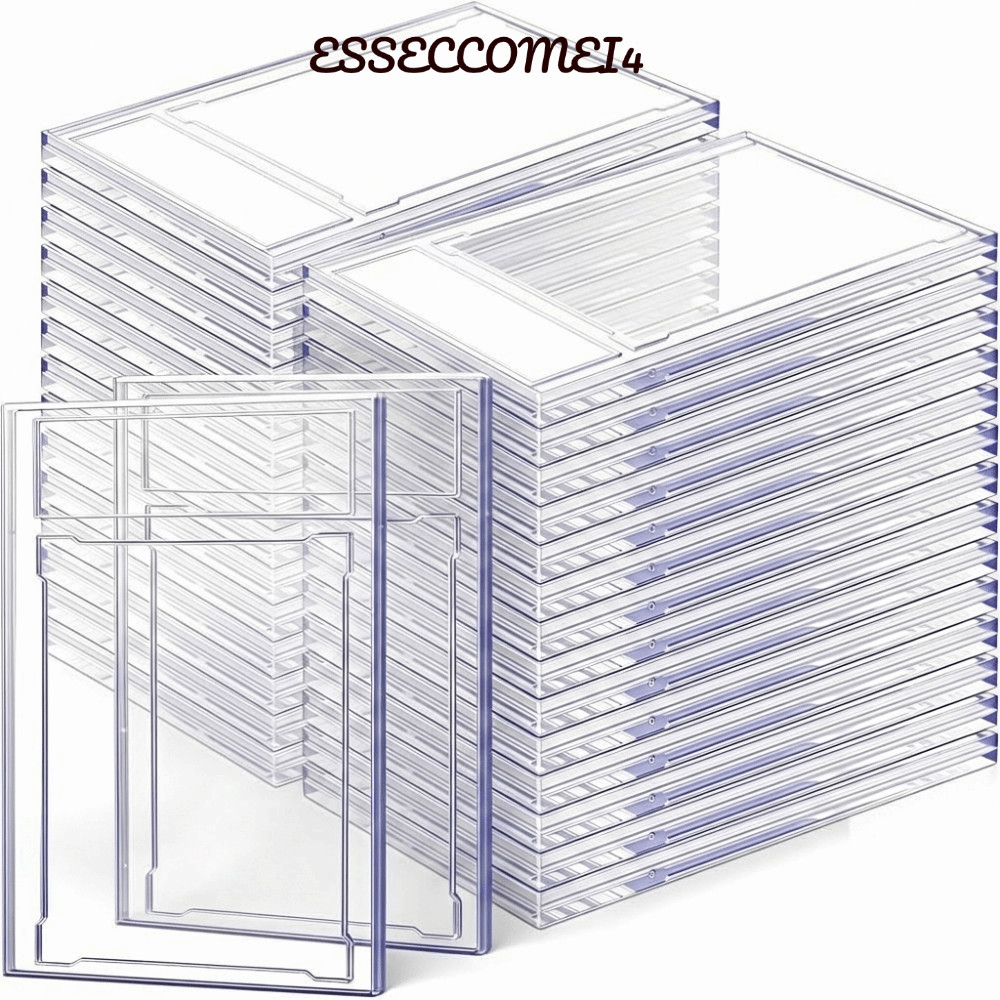 ESSECCOMEI4 PSA Graded Card, ที่ถอดออกได้ทนทาน 35PT กล่องการ์ดสะสม, ป้องกันรังสียูวีคุณภาพสูงทนทานโปร่งใส Trading Card กล่องป้องกันจอแสดงผลจัดเก็บ
