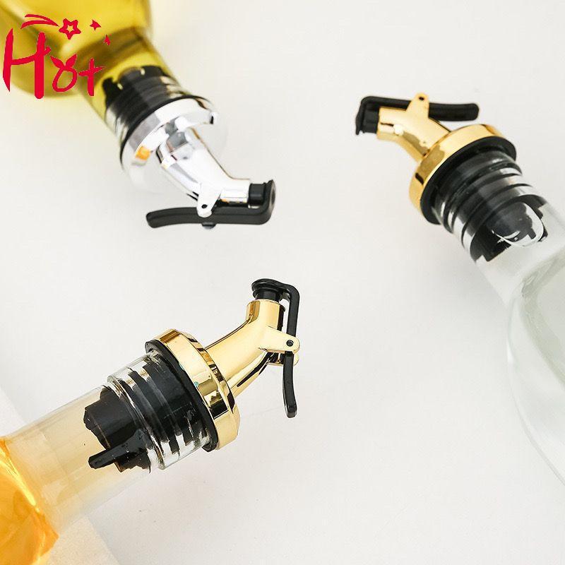 GE Gold Spout Stopper สําหรับน้ําส้มสายชูน้ํามันมะกอก Leakproof Lo หยดฟรีขวดสําหรับบาร์บีคิวในครัวใช