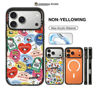 ป้ายแมวการ์ตูนน่ารักพร้อมเคสโทรศัพท์แม่เหล็กสําหรับiPhone 17 Pro Max 17Airสําหรับ16 15 14 Plus 16 15 14 13 12 Pro Maxกันกระแทกป้องกันปลอก